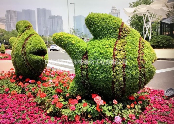 佛甲草動物造型 草花擺放造型 成都真植物綠雕